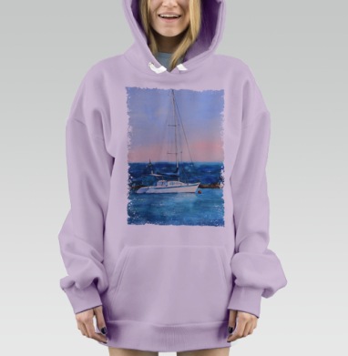 Тихая гавань, Hoodie Mjhigh Dig Mel, Fiolet, утепленная