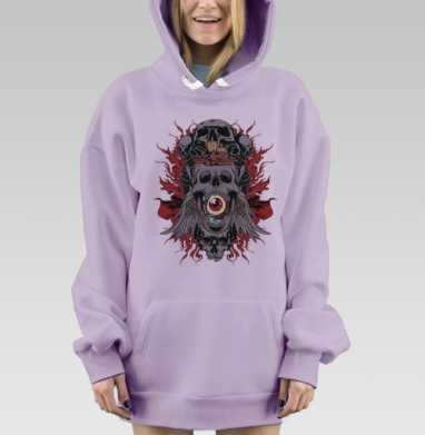 Всевидящий взгляд, Hoodie Mjhigh Dig Mel, Fiolet, утепленная
