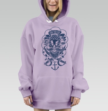 Винтажный пиратский череп с усами и саблями, Hoodie Mjhigh Dig Mel, Fiolet, утепленная