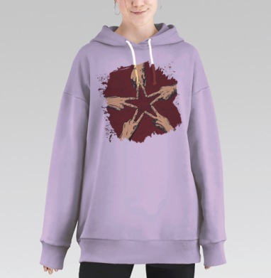 Звезда, Hoodie Long Oversize Fiolet