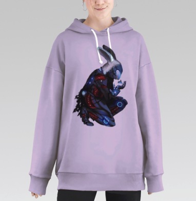 Альфа Заяц, Hoodie Long Oversize Fiolet