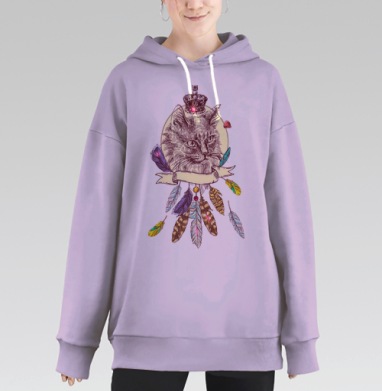 Английская котолева, Hoodie Long Oversize Fiolet