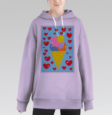 Айскрим, Hoodie Long Oversize Fiolet