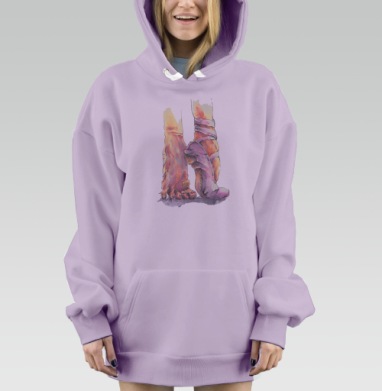 Балетные ножки, Hoodie Mjhigh Dig Mel, Fiolet, утепленная