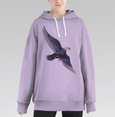 Белоголовый орел, Hoodie Long Oversize Fiolet