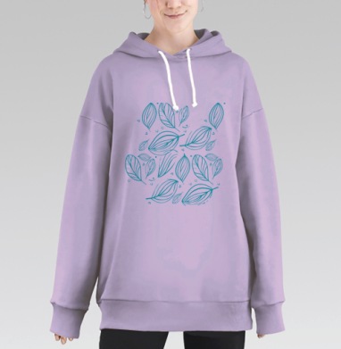 Бирюзовый листопад, Hoodie Long Oversize Fiolet