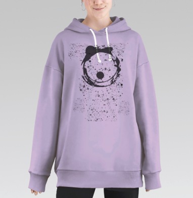 Blood / Кровь, Hoodie Long Oversize Fiolet