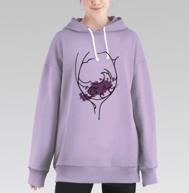 Бокал моря, Hoodie Long Oversize Fiolet