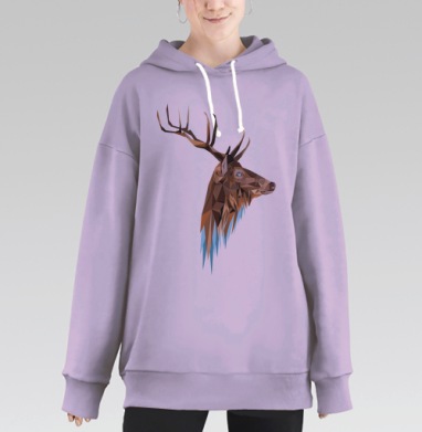 Большой оленёнок, Hoodie Long Oversize Fiolet