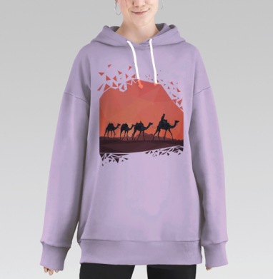 Caravan  / Караван, Hoodie Long Oversize Fiolet
