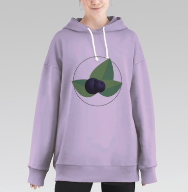 Черничное лето, Hoodie Long Oversize Fiolet