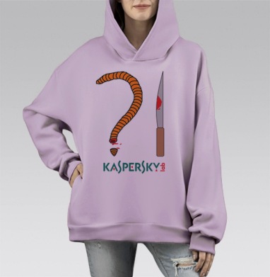 Червь, Hoodie Mono Fiolet, оверсайз, утепленная