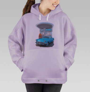 Chevrolet Bel Air / Шевроле Бел Эйр, Hoodie Oversize Fiolet