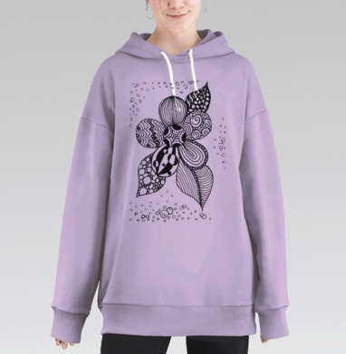 Цветик, Hoodie Long Oversize Fiolet