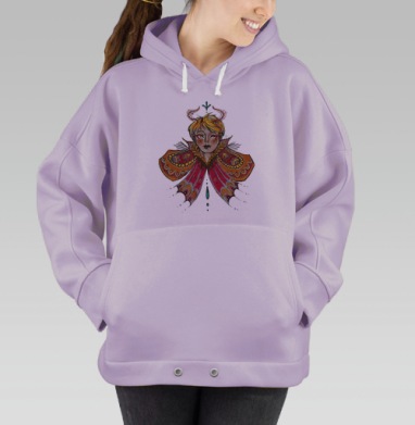 Цветочная нимфа, Hoodie Oversize Fiolet