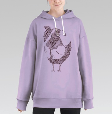 Дронт, Hoodie Long Oversize Fiolet