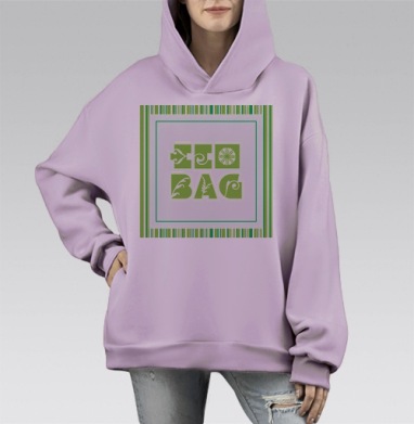Eco bag  / Эко-сумка, Hoodie Mono Fiolet, оверсайз, утепленная