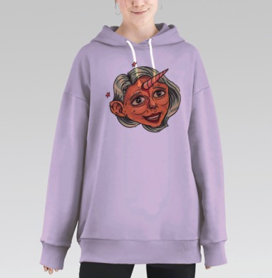 Единорог, Hoodie Long Oversize Fiolet
