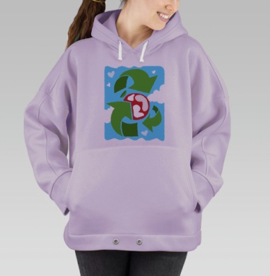 Эко-планета, Hoodie Oversize Fiolet