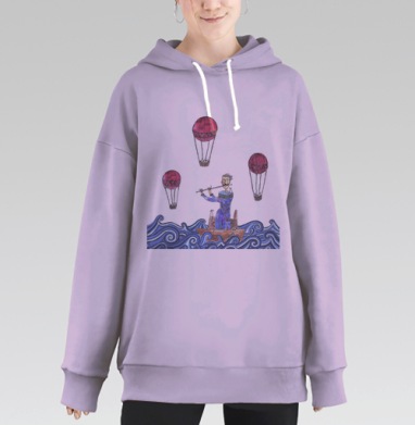 Флейтист, Hoodie Long Oversize Fiolet