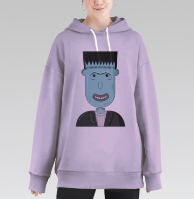 Франкенштейн., Hoodie Long Oversize Fiolet