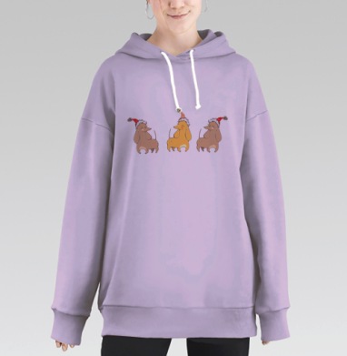 Жёлтая такса, Hoodie Long Oversize Fiolet