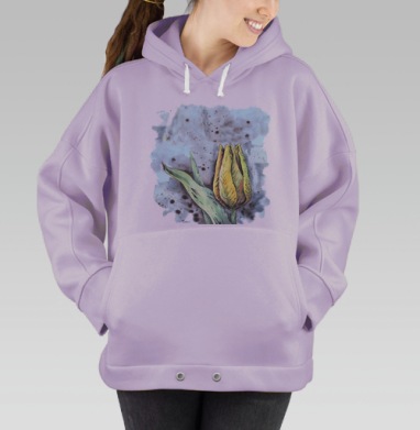 Желтый тюльпан, Hoodie Oversize Fiolet