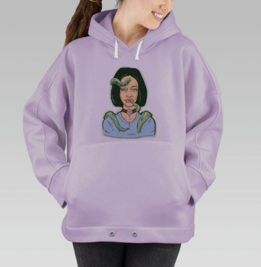 Женщина со щупальцами символ внутренней борьбы, Hoodie Oversize Fiolet