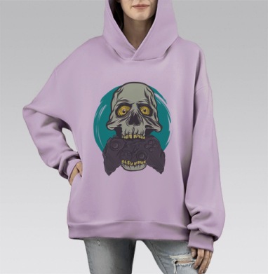 Геймер, Hoodie Mono Fiolet, оверсайз, утепленная