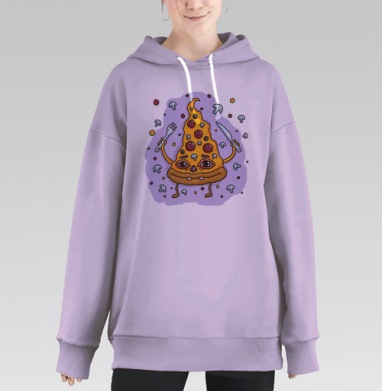 Голодная пицца, Hoodie Long Oversize Fiolet