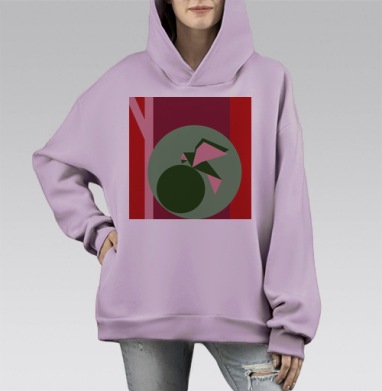 ГОЛУБЬ МИРА, Hoodie Mono Fiolet, оверсайз, утепленная