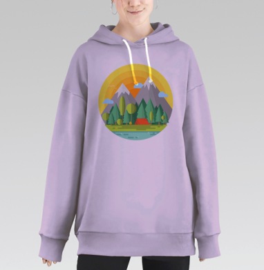 Горы, Hoodie Long Oversize Fiolet