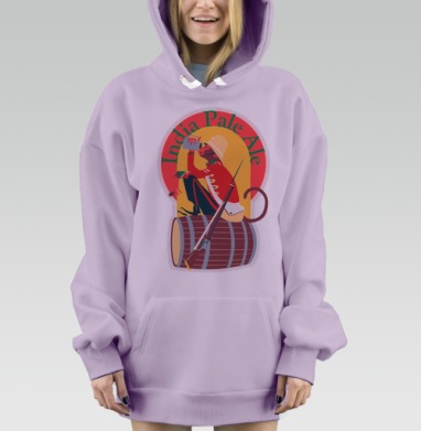 Индийская макака в униформе Викторианской эпохи Индийский Светлый Эль, Hoodie Mjhigh Dig Mel, Fiolet, утепленная