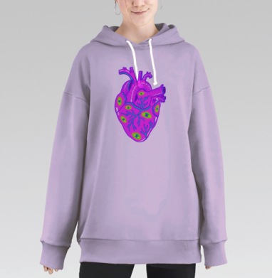 Кислое сердце, Hoodie Long Oversize Fiolet