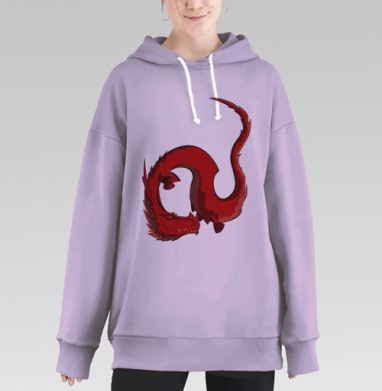 Китайский дракон, Hoodie Long Oversize Fiolet