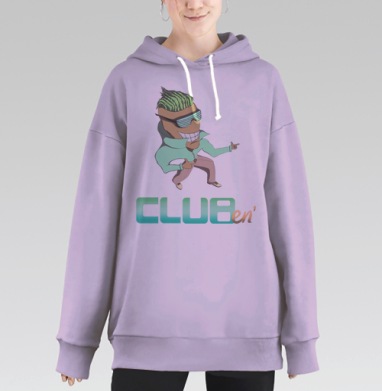 Клубень, Hoodie Long Oversize Fiolet
