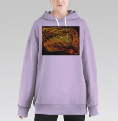 Комм, Hoodie Long Oversize Fiolet