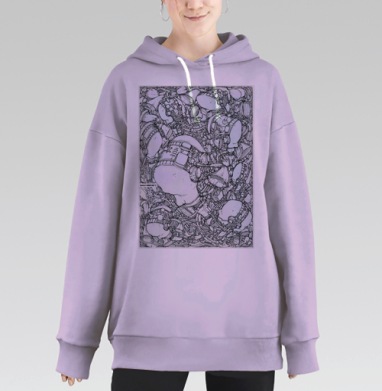 Коннект, Hoodie Long Oversize Fiolet