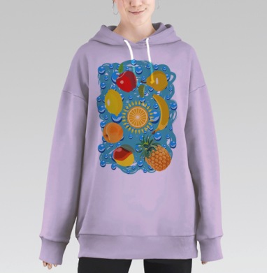 Космофрукты, Hoodie Long Oversize Fiolet