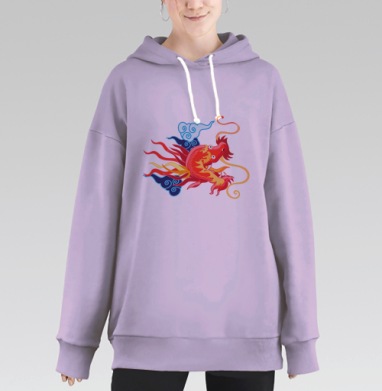 Красные драконы, Hoodie Long Oversize Fiolet