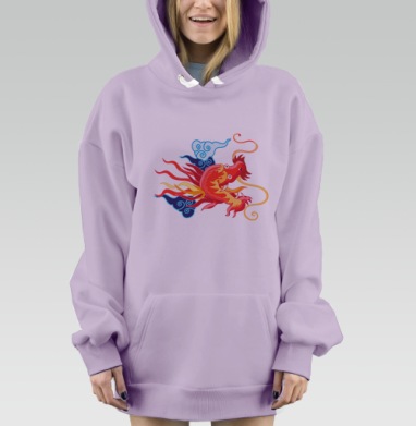 Красные драконы, Hoodie Mjhigh Dig Mel, Fiolet, утепленная