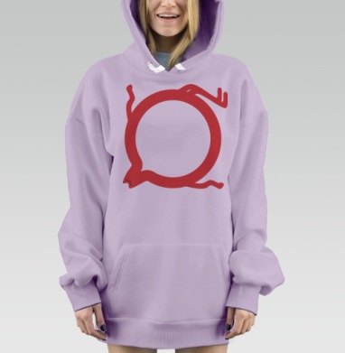 Красный летающий кот свободы лёгкости, Hoodie Mjhigh Dig Mel, Fiolet, утепленная