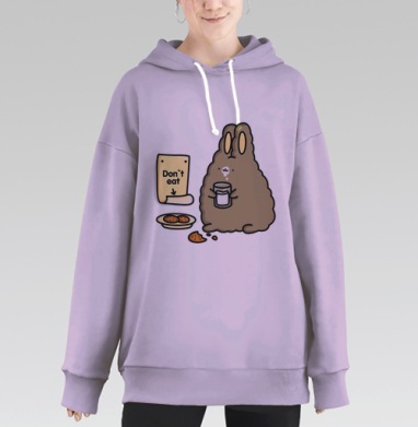 Кролик воришка, Hoodie Long Oversize Fiolet