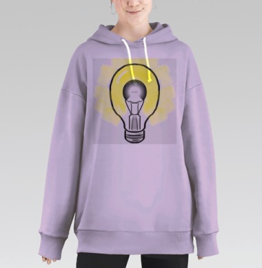 Лампочка, Hoodie Long Oversize Fiolet