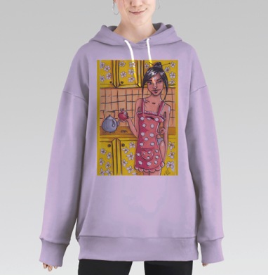 Лёгкий завтрак, Hoodie Long Oversize Fiolet