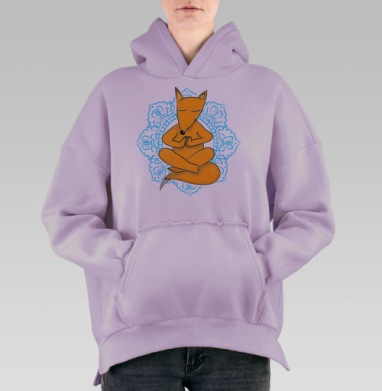 Лисичка Ом, Hoodie Oversize Fiolet, утепленная