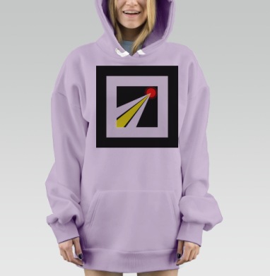 Луч Света Красное Солнце Минимализм, Hoodie Mjhigh Dig Mel, Fiolet, утепленная