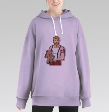 Любитель мишек, Hoodie Long Oversize Fiolet