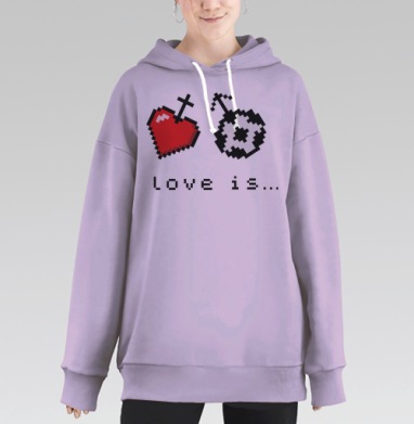 Любовь к футболу, Hoodie Long Oversize Fiolet