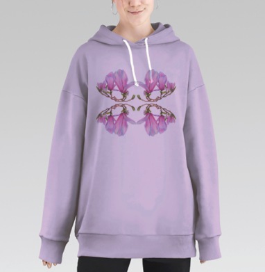 Магнолия, Hoodie Long Oversize Fiolet
